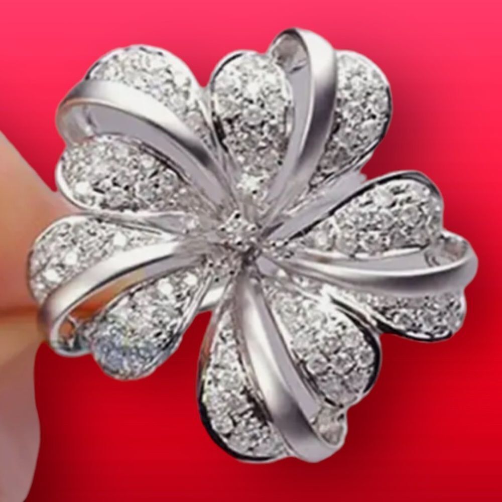 ‎BEAUTIFUL STATEMENT FLOWER RING, SZ8